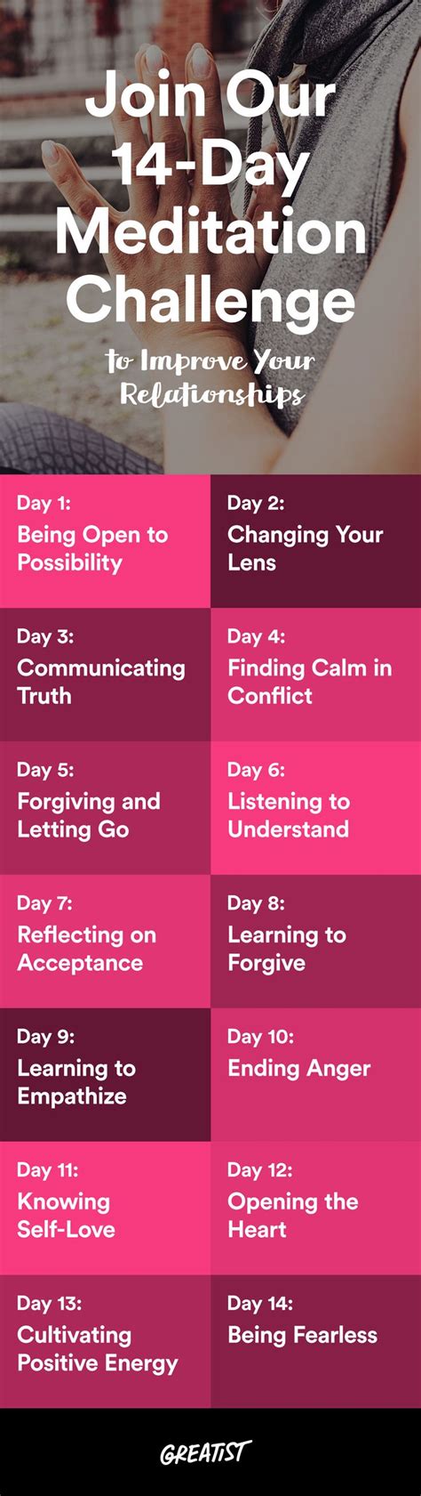 Join Our 14 Day Meditation Challenge To Improve Your Relationships Mindfulness Exercises