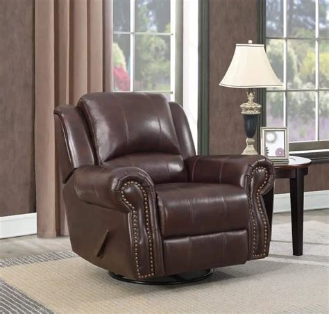 Dark Brown Swivel Rocker Recliner – Broad Warehouse Furniture