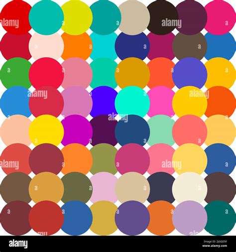 Color palette of 64 different colors. Flat vector illustration isolated on white background ...