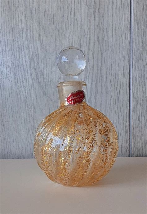 Vintage Murano Art Glass Perfume Bottle With Stopper Etsy