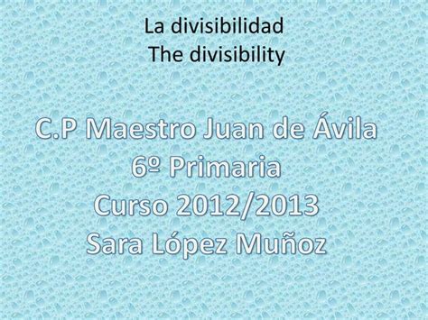 Tema La Divisibilidad Copia Ppt