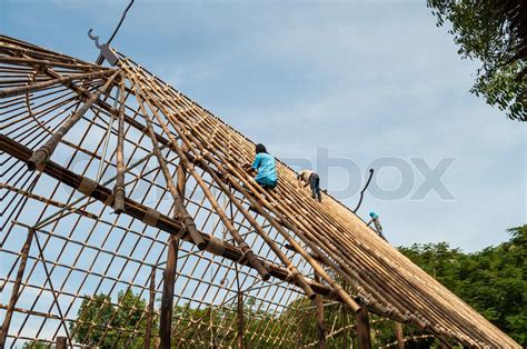 Bamboo Roof Construction | Stock image | Colourbox