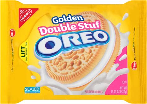 Nabisco Oreo Double Stuf Golden Sandwich Cookies 15 25 Oz Walmart