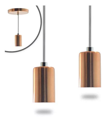 Iluminar Ambiente Kit Pendente Soquete Copinho E Rose Gold Led