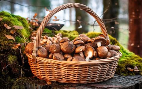 Premium Photo Fresh Porcini Mushrooms