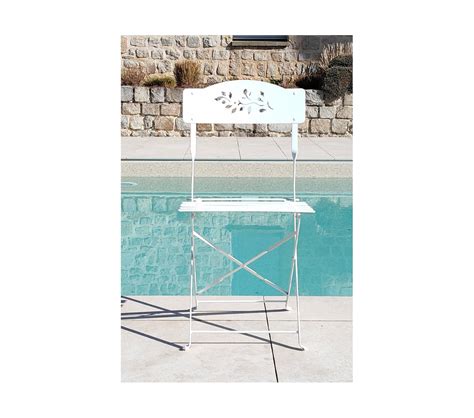 Chaise De Jardin Pliante VERONE Blanche Ozalide