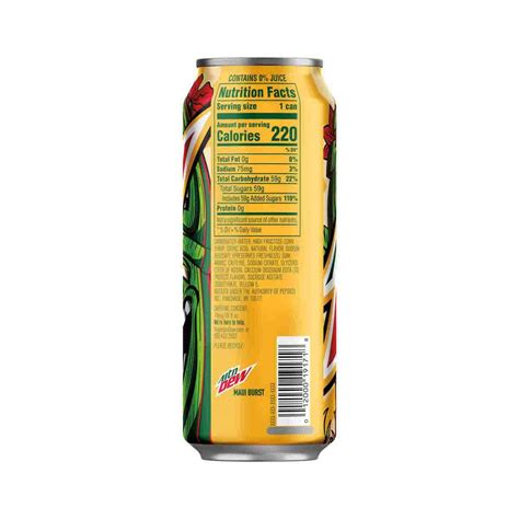 Mountain Dew Maui Burst Soda, 16 oz. Can