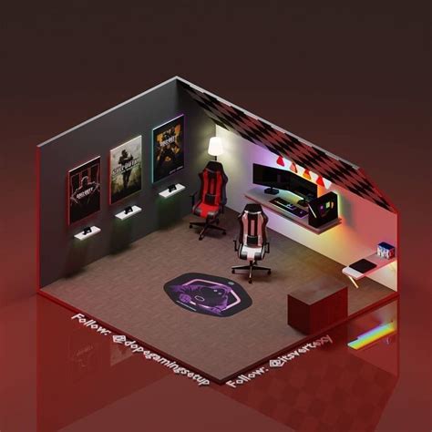 Pin De Jeton Sama Em Isometric Design Quartos Quarto Gamer Casas