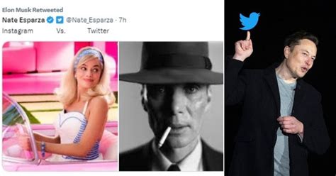 Elon Musk Shares Meme Showing Instagram As Barbie Twitter As Oppenheimer