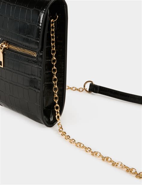 Pochette T L Phone Croco Noir Femme Morgan