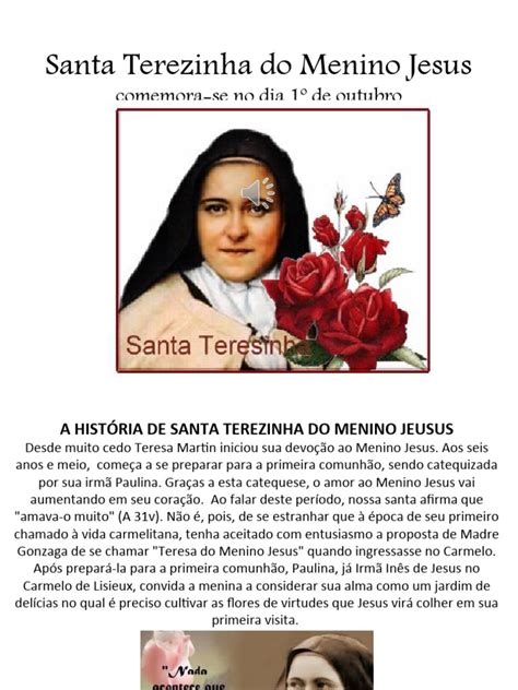 Frases E História De Santa Terezinha Pdf Religião E Espiritualidade