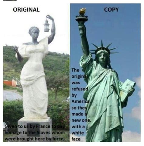 united states - Was the original version of the Statue of Liberty of a ...