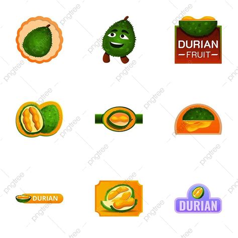 Durian Logo Vector Hd Png Images Summer Durian Logo Set Vector Set