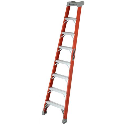 Louisville Ladder Ft Fiberglass Pro Shelf Ladder With Lbs Load