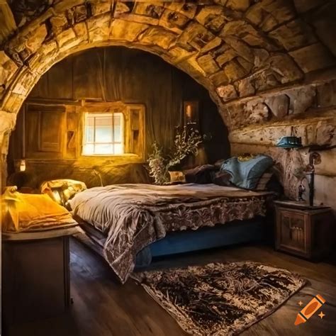 Cozy Hobbit Themed Bedroom On Craiyon