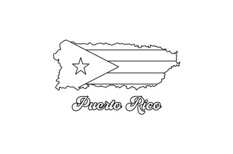 Puerto Rico Map Coloring Page SVG Cut file by Creative Fabrica Crafts ...