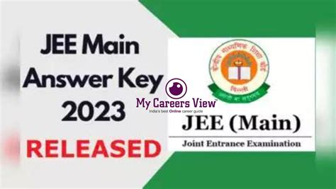 Jee Main 2023 Session 2 Answer Key Out My Careers View Indias Best