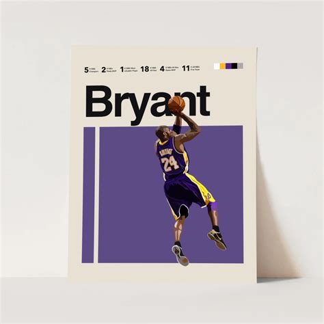 Kobe Bryant Nba Poster Decor Art Bugtique