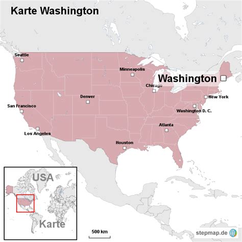 Stepmap Karte Washington Landkarte F R Usa