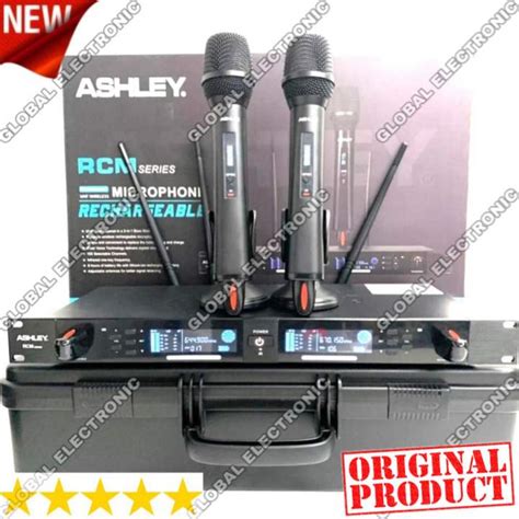 Mic Wireless Ashley Rcm Hitam Original Free Koper Handheld Rechargeable