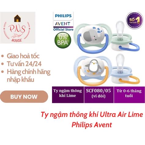 Ty Ngậm Thông Khí Ultra Air Lime Philips Avent Shopee Việt Nam