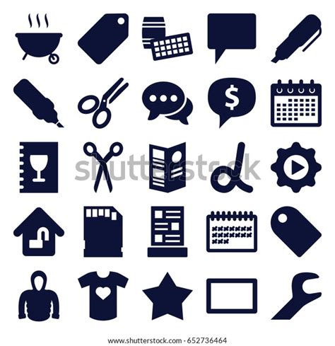 Template Icons Set Set 25 Template Stock Vector Royalty Free