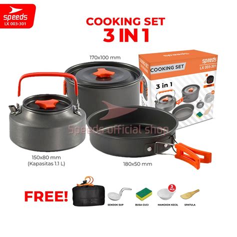 Jual Speeds Alat Masak Set Camping Mini Kemah Rekreasi Paket Cooking Set Kemping Praktis