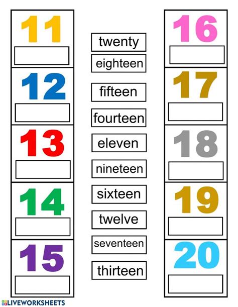 Numbers 11 20 Worksheet Trace