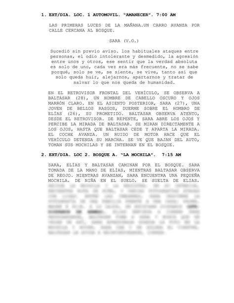 SOLUTION Example Of A Movie Script Spanish Ejemplo De Guion Cinematogr