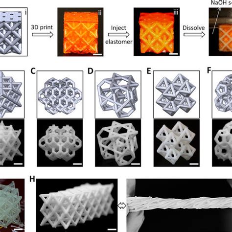 Applications of elastomer-lattice structures. (A) An Octet elastomer... | Download Scientific ...