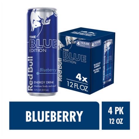 Red Bull Blue Edition Blueberry Energy Drink 4 Pk 12 Fl Oz Fred Meyer