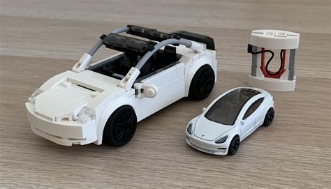 LEGO Tesla Model 3 with supercharger : r/TeslaModel3