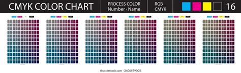 Cmyk Process Color Chart Stock Vector Royalty Free