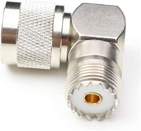 RF Coaxial Adapter UHF Male To UHF Female Right Angle RF Connector UHF