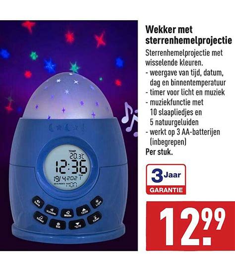 Wekker Met Sterrenhemelprojectie Aanbieding Bij Aldi Folders Nl