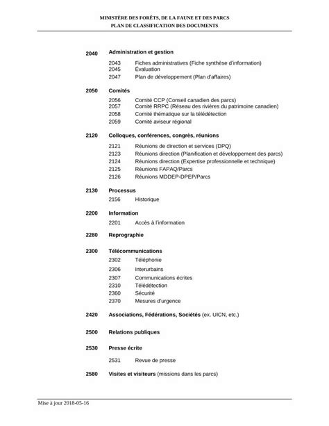 PDF Plan De Classification Des Documents DOKUMEN TIPS