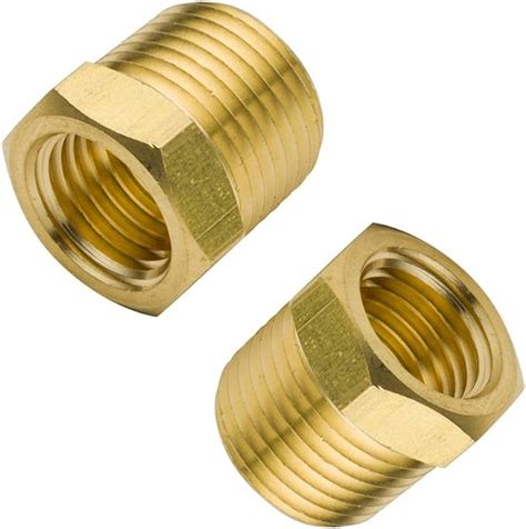 Legines Brass Pipe Fitting Hex Bushing 1 2 NPT Male To 1 4 NPT Female