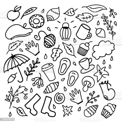 Hand Drawn Autumn Cozy Set Stock Illustration Download Image Now