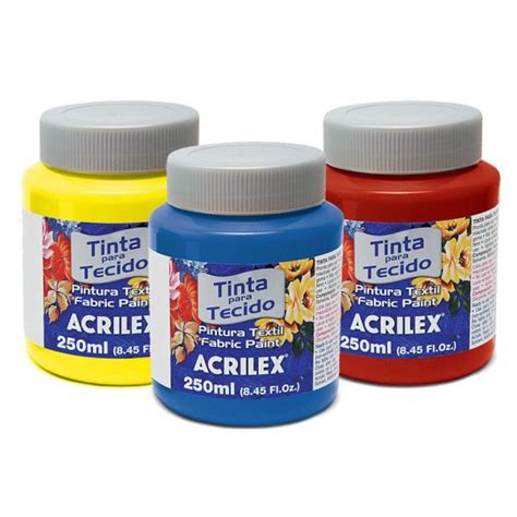 Tinta Para Tecido Fosca 250ml Acrilex 04125 Na Papelaria Art Nova