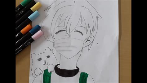 Dibujar A Un Chico De Anime Con Una Mascarilla Paso A Pasodibujo F Cil