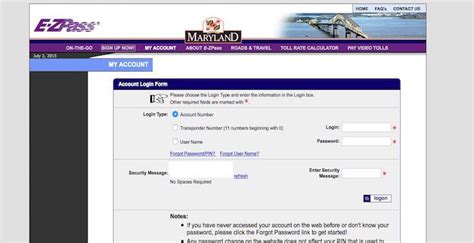 Ez Pass Md Bill Pay Login To Payment Paying Bills