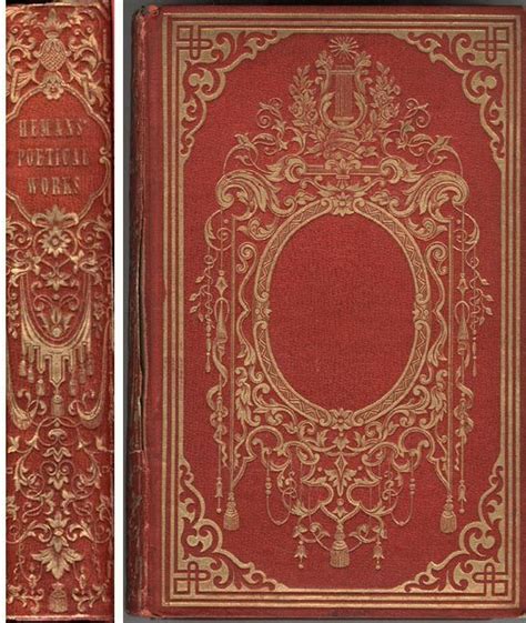 Victorian Book Binding Hemens Poetical Works 1839 Gwendolen And Cecily Will Grab These And