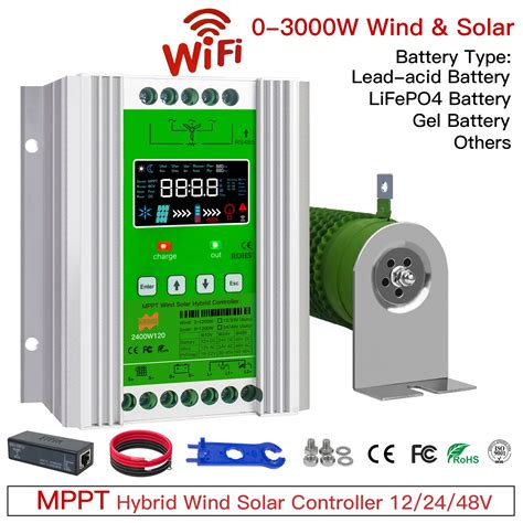 12v 24v 48v 3000w Wind Solar Hybrid Charge Controller Mppt Charge For Solar Panel Wind Turbine