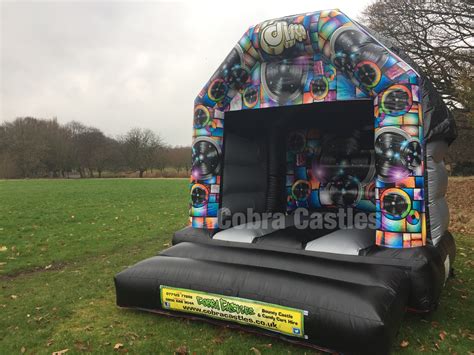 10ft X 12ft Silver Party Bouncy Castle With Disco Lights Best