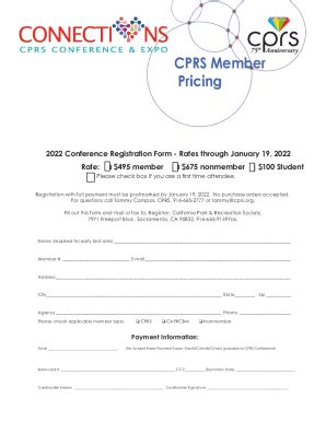 Fillable Online Fillable Online Cprs Cprs Conference Expo Cprs