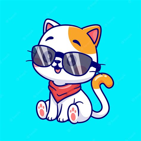 Cartoon Cat With Sunglasses