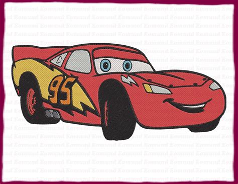 Lightning Mcqueen Cars Filled Embroidery Design 5 Instant Download - Etsy