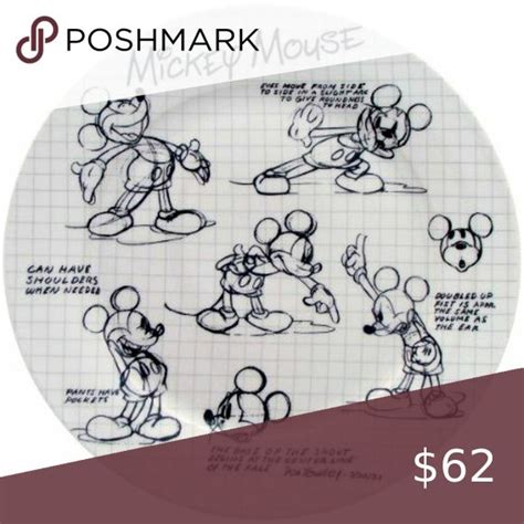 Sketch Book Mickey Mouse Dinner Plates By Zrike Set Of Dinner Plate