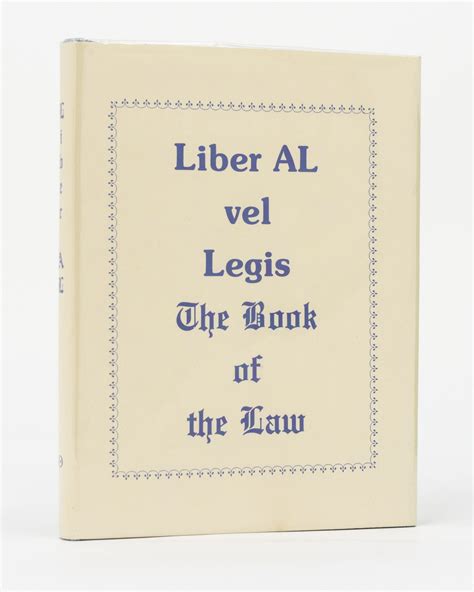 The Book Of The Law Technically Called Liber Al Vel Legis By [crowley Aleister] Fine