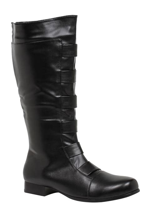 Adult Black Superhero Boots Superhero Costume Accessories